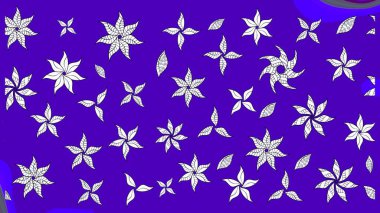 Raster illüstrasyonundaki çiçek desenli çizim. Mor renklerde. Güzel kumaş deseni. Raster illüstrasyonu.