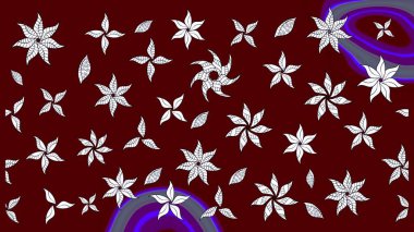 Çiçekli karalama şeklinde Raster çiçek deseni. Nazik, narin çiçek arkaplanı. Kırmızı renkte çiçekler.