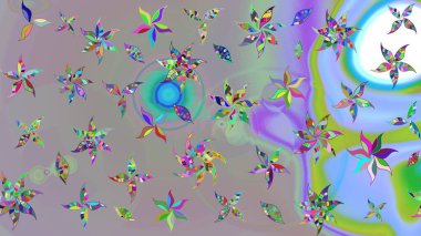 Gri renkli etnik çiçekli zarif eskiz deseni. Raster Çiçek İllüstrasyonu güzel tekstil..