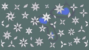 Çiçekli çiçek deseni, suluboya. Tarafsız renklerde çiçekler. Renkli Bahar Teması eskiz kalıbı. Düz Çiçek Elementleri Tasarım Raster illüstrasyonu.