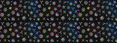 Bir sürü gri ve soyut çiçekli tropik eskiz deseni. Varicologray Raster çizimi. Küçük çiçekte sevimli çiçek deseni var..