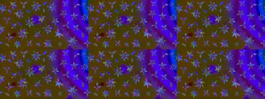 Raster hisseleri. Eskiz arkaplan modeli. Suluboya, elle çizilmiş. Kahverengi üzerine çiçekler.