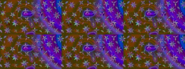 Çiçekli el çizimi çizimi deseni. Modern gelişim kahverengi raster arka plan duvar kâğıdı illüstrasyon klasik çizgili iz sürme desenli çiçekler, çiçekli süsler.