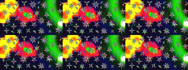 Renkli Yaz Temalı eskiz kalıbı. Raster çiçekli arka plan. Güzel eskiz şekli. Düz Çiçek Elementleri Tasarımı. Güzel kumaş deseni. Yazdır.