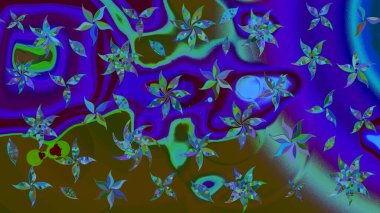 Mavi renkli çiçekler. Küçük çiçekte sevimli çiçek deseni var..