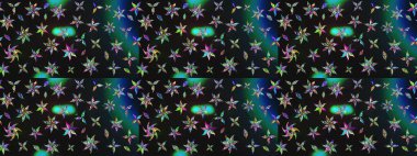 Raster illüstrasyonundaki çiçek desenli çizim. Güzel kumaş deseni. Renkli Bahar Teması eskiz kalıbı. Düz Çiçek Elementleri Tasarımı.