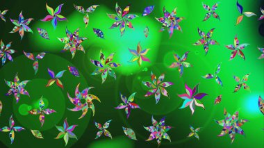 Yeşil renklerde. Anti-stres için soyut örnek sayfası. Raster illüstrasyonu.