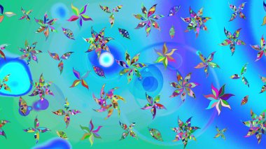 Organik elementler. Suluboya etkisi. Raster deseni. Botanik çizim deseni.