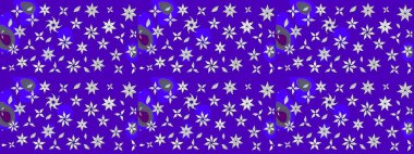 Mor renkler üzerine çiçek desenli çizim, el yapımı papatyalar, papatyalar. Tekrarlayan çiçek arkaplanı, zarif menekşe çiçek duvar kağıdı.