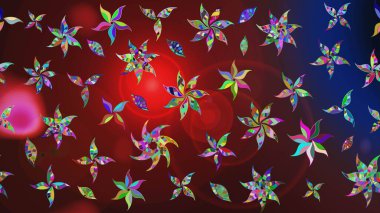 Organik motif arka planı. Raster illüstrasyonu. Ultraviyole kumaş deseni. Çizim deseni.