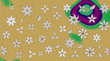 Colour Summer Theme sketch pattern Background. Flat Flower Elements Design. Trendy sketch Floral Pattern In Raster illustration. Beautiful fabric pattern.