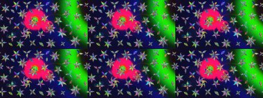 Raster suluboya çiçek deseni, narin çiçekler, gri çiçekler, tebrik kartı şablonu. Güzel kumaş deseni.