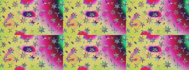 Dekorasyon ve tasarım için güzel bir desen. Moda baskısı. Çiçeğin suluboya çizimlerinin mükemmel deseni. Raster illüstrasyonu. Eski model. Suluboya çizim deseni.