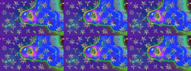 Flower eskiz arka planı. Çiçek deseni. Raster illüstrasyonu. Şatafatlı bahar bahçesi dokusu.