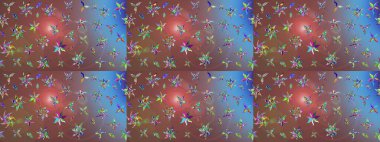 Raster illüstrasyonu. Organik motif arka planı. Ultraviyole kumaş deseni. Çizim deseni.