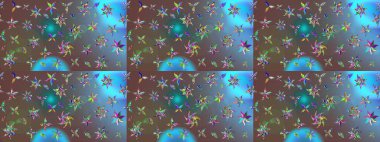 Kahverengi renkli çiçek desenli eskiz, el yapımı papatyalar, papatyalar. Tekrar eden çiçek arkaplanı, zarif kahverengi çiçek duvar kağıdı..