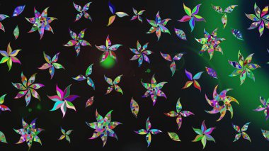 Çiçekli karalama şeklinde Raster çiçek deseni. Gri renkli çiçekler. Nazik, narin çiçek arkaplanı.