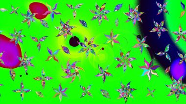 Renkli Yaz Temalı eskiz kalıbı. Sevimli çiçek raster deseni. Düz Çiçek Elementleri Tasarımı. Modaya uygun kumaş deseni.