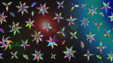 Gri renkli çiçekler. Renkli bahar temalı eskiz kalıbı. Çiçekli çiçek deseni, suluboya. Düz Çiçek Elementleri Tasarım Raster illüstrasyonu.