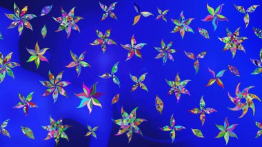 Eski usul. Raster illüstrasyonu. Kumaş, tekstil, duvar kağıdı baskısı için. Eskiz geçmişi. Tomurcukları çiçek olan sevimli bir çiçek deseni. Raster..