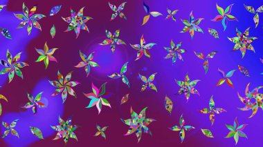 Modern stil dokusu. Çiçek desenli raster, menekşe çizgi grafik deseni soyut raster arkaplan.