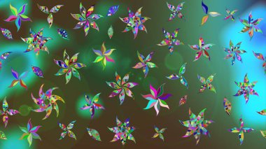 Yumuşak, bahar çiçekli arka plan. Yeşil renkli çiçekler. Raster çiçek desenli ve çiçekli..