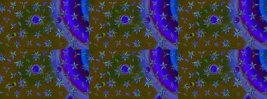 Çiçek deseni. Düz Çiçek Elementleri Tasarımı. Raster güzel kumaş deseni çiziyor. Renkli Bahar Teması çizim şablonu.