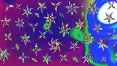 Raster illüstrasyonu. Mor renklerde. Anti-stres için Raster soyut şablon sayfası.