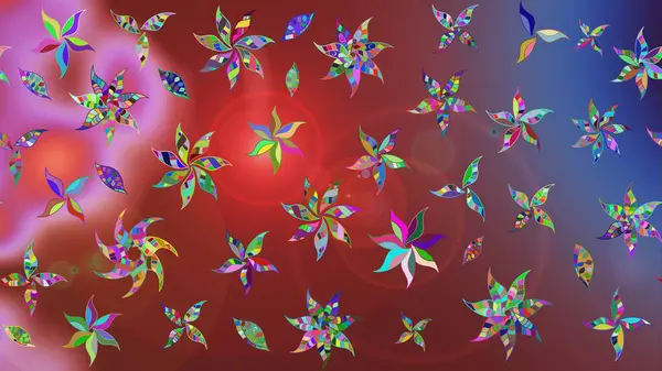 Renkli Bahar Teması eskiz kalıbı. Düz Çiçek Elementleri Tasarımı. Güzel kumaş deseni. Raster illüstrasyonunda çiçek deseni çizimi.