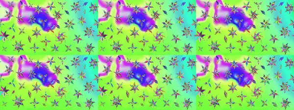 Üst manzara, yumuşak stil. Çiçek kompozisyonu, el boyası, hassas şablon. Sevgililer günü ve tebrik kartı konsepti için şık bir davetiye. Yeşil renkte manzaralı çiçek deseni.