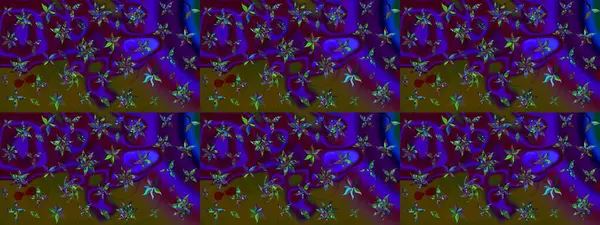 Düz Çiçek Elementleri Tasarım Raster illüstrasyonu. Kahverengi renkli çiçekler. Renkli Bahar Teması eskiz kalıbı. Çiçek eskiz kalıbı geçmişi.