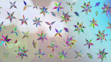 Raster illüstrasyonu. Küçük çaplı çiçeklerdeki basit şirin desenler. Tekstil veya kitap kapakları, imalat, duvar kağıtları, baskı, hediye paketi ve yapıştırma kitabı için çiçek eskiz geçmişi.