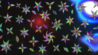 Gri renkli çiçekler. Çizim çiçek deseni duvar kâğıdı olarak kullanılabilir. Raster illüstrasyonu.