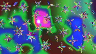 Eskiz arkaplan modeli. Çiçekler yeşile. Suluboya, elle çizilmiş. Raster stoku.