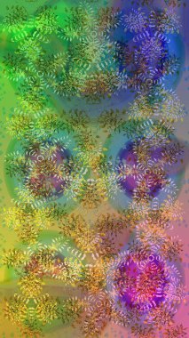 Renkli elementlerle Raster ilginç desen.