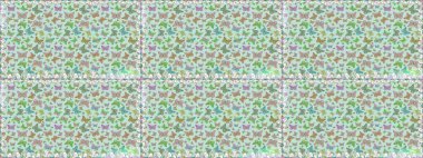 Raster illüstrasyonu. Çizim, karalama, karalama. Elle çizilmiş sevimli, kızsı, pürüzsüz bir şekil. Tekrarlanan kelebekler. Sonsuz.