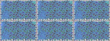 Raster illüstrasyonu. Kızlar, erkekler, elbiseler, duvar kağıtları için soyut, pürüzsüz desenler. Farklı yönlere uçan renkli kelebek koleksiyonu..