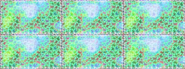 Tropikal temalı kelebek deseni. Mavi ve yeşil renkli şirin kelebek deseni. Raster illüstrasyonu. Tekstil, duvar kağıtları, web sayfası arkaplanları, yüzey dokuları için mükemmel.