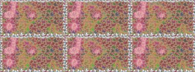 Raster. Tekstil, kumaş, baskı ve davetiye geçmişi. Bej ve nötr renklerde bir resim. Kelebeklerle kusursuz desen.