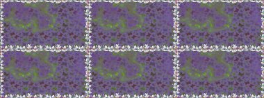 Menekşe nötr arkaplan üzerine geleneksel geleneksel halk çiçekleri dekoru. Kart, baskı ve davetiye için basit bir kesim şekli. Nakış trendi. Egzotik kelebeklerle süslenmiş çiçeksiz desen.