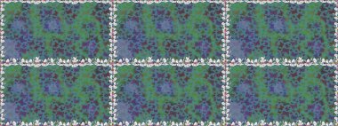 Mavi ve yeşil soyut arka planda gece kelebekleri. Kusursuz. Raster illüstrasyonu. Kumaş, tekstil, baskı ve davetiye.