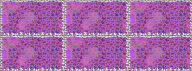 Farklı renkte kelebeklerden kusursuz. Tasarım için Raster Kelebekleri. Raster illüstrasyonu. Giysi tarzı için mor ve mor arkaplan üzerine dekorasyon. Fantezi renkli resimler koleksiyonu.