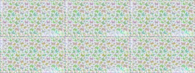 Kumaş, Tekstil, Baskı ve Davetiye için arka plan. Raster illüstrasyonu. Gri ve nötr arkaplanda kelebek deseni.