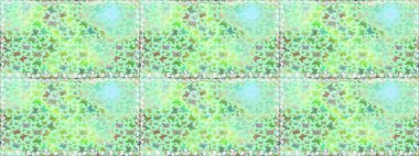 Giysi tasarımı için dekor arka planı. Tarafsız ve yeşil kelebek deseni. Raster illüstrasyonu. Parmak izi dokuları için sevimli kelebek deseni.