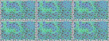 Renkli Kelebeklerle Bahar Arkaplanı. Kart, Davetiye ve Yazdırma için Şirin Kadınsı Desen. Raster Arkaplanı mavi ve yeşil renklerde. Güzel Kelebek Siluetleriyle Moda Dekorasyonu.