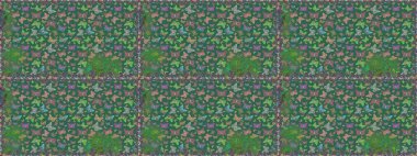 Renkli folklorlu, kelebekli kusursuz desen. Paketleme, kağıt ve kumaş için uygun. Mavi ve yeşil arka planda renkli kelebekler.