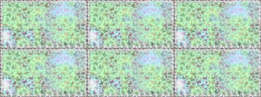 Kumaş, tekstil, baskı ve davetiye örnekleri. Tarafsız ve yeşil arkaplan çizimi. Kelebek deseni. Raster. Kusursuz..