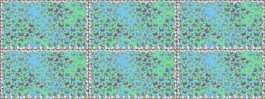 Sonsuz. Raster illüstrasyonu. Yazdırmayı tekrarla. Mavi ve nötr suluboya kelebekleri olan pürüzsüz bir arkaplan deseni..