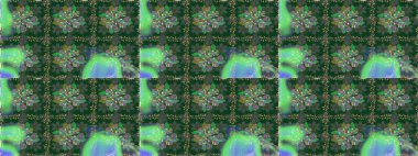 Raster illüstrasyonu. Miles Fleur, süslü püslü bir süs. Tomurcukları papatya çiçekleri olan sevimli bir çiçek deseni. Eski usul. Kumaş, tekstil, duvar kağıdı baskısı için. Kusursuz arkaplan.