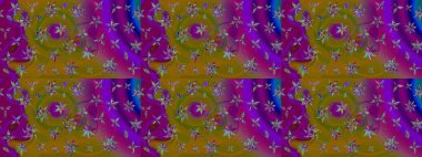 Raster illüstrasyonu. Küçük çiçekteki sevimli çiçek deseni. Çizim.